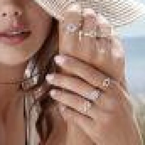 Nuran 14kt Grace Ring Med Morganit Og Brillanter