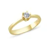 Nuran 14kt Star Diamant Ring Med 0.03Ct W.Si