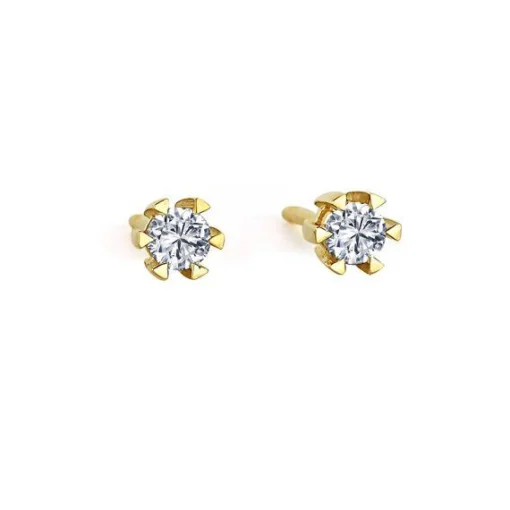 Nuran 14kt Star Ørestikker 2x0.03ct W.Si