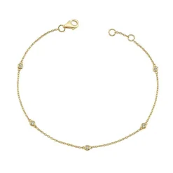 Nuran 14kt Zoe Armbånd Med Diamanter - B1002