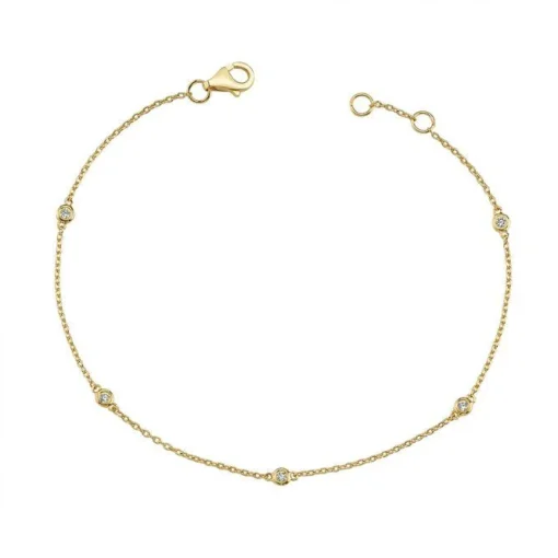 Nuran 14kt Zoe Armbånd Med Diamanter - B1002