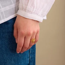 Pernille Corydon Small Bellis Ring I Forgyldt Sølv