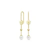Polar Jewelry Sakura Hanging Pearl Forgyldt Øreringe