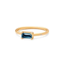 Ro Copenhagen 18kt Nord Mini Ring - Blå Topas