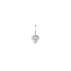 Ro Copenhagen 18kt Orbit Dot Diamant Vedhæng Hvidguld