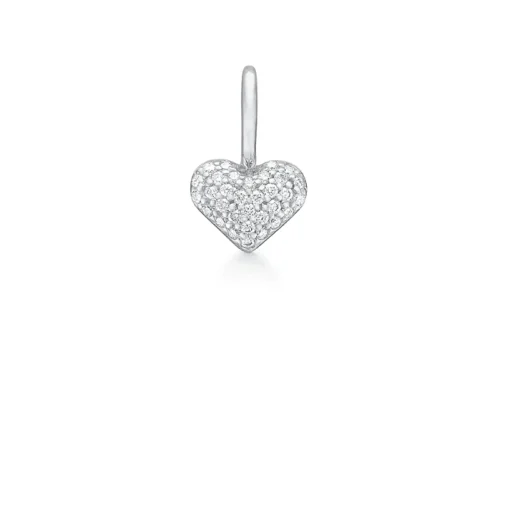 Ro Copenhagen 18kt Rock My Heart Diamant Hjerte Vedhæng Hvidguld