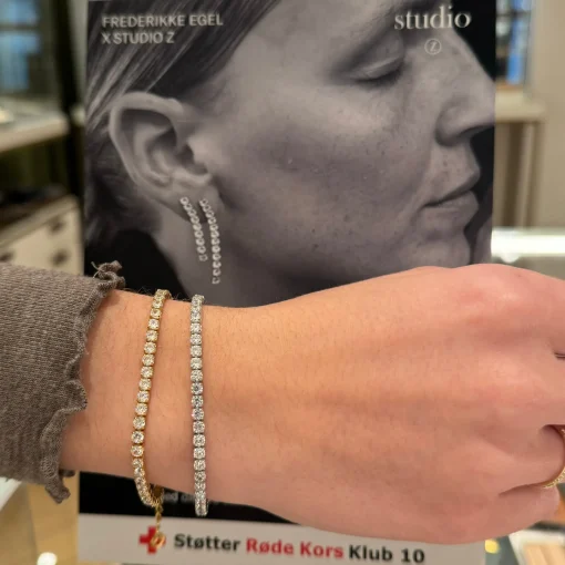 Studio Z Tennisarmbånd i Sølv med Zirkonia