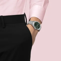 TISSOT BALLADE 40MM MED GRØN GUILLOCHÉ SKIVE