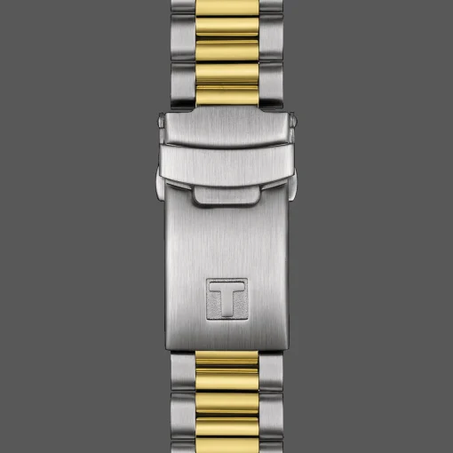 TISSOT PR516 CHRONOGRAPH GULD PVD MED SORT URSKIVE