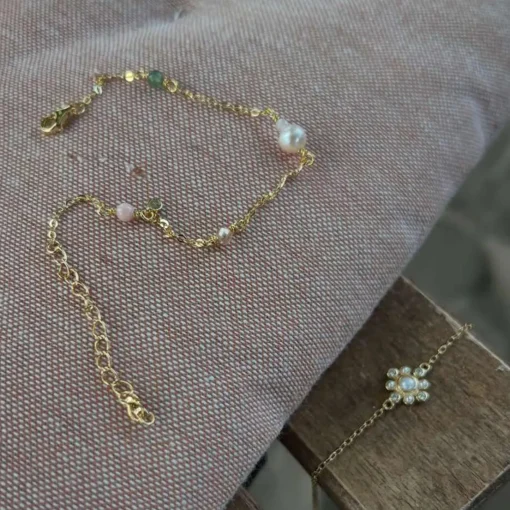 Wioga Grace Forgyldt Armbånd Med Perler