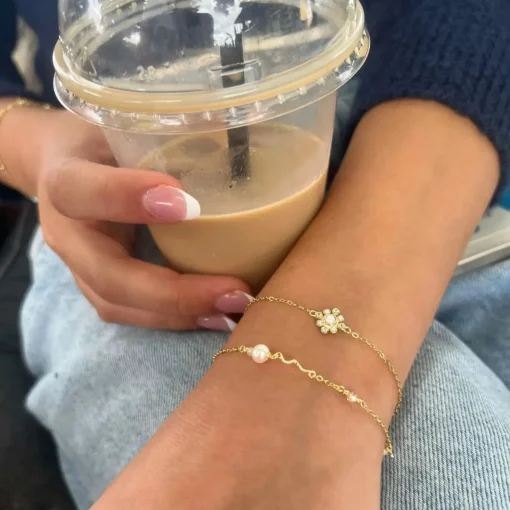 Wioga Grace Forgyldt Armbånd Med Perler